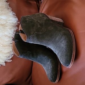 Lucky Green Suede Ankle Boots
